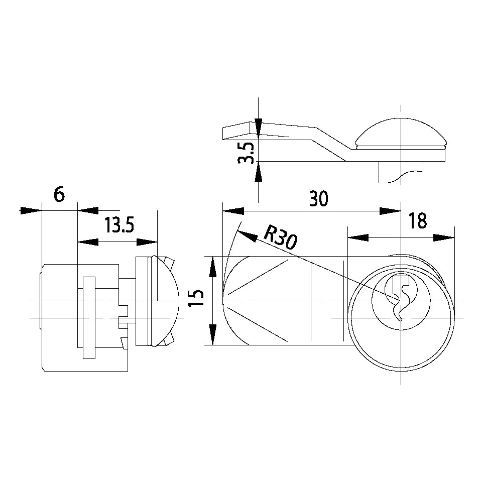 Serrure batteuse à came de boites aux...