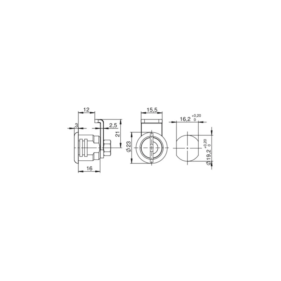 Serrure batteuse ZBK 75 à came de...