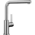 Blanco LANORA Brushed Stainless Steel Kitchen Mixer Tap 360° Swivel Spout per piece