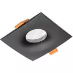 Alessio Square Black Matte Aluminum Spot Holder / pc