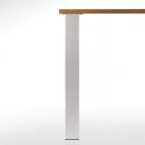 Pieds de table 271R carrés 80x80mm inox look hauteur 710mm / 4pce