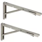 Pair of Folding Brackets 400mm Stainless Steel 304 / pc