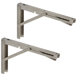 Pair of 300mm Foldable Brackets Stainless Steel 304 / pc