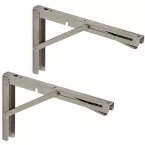 Pair of 300mm Foldable Brackets Stainless Steel 304 / pc