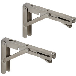 Pair of Folding Brackets 200mm Stainless Steel 304 / pc