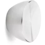 Flat Cylindrical Button Brushed Stainless Steel Ø34mm per piece