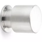 Brushed Stainless Steel Cylindrical Knob with Base Ø15 mm / pc