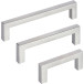 Square U Handle 10x128mm Brushed Hollow Stainless Steel 201 / pc
