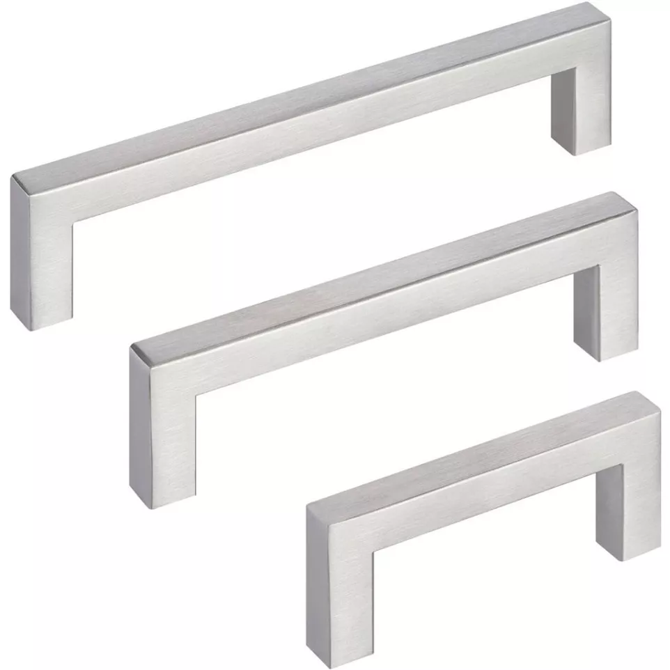 Square U Handle 10x128mm Brushed...