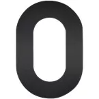 Nummer ''0'' ZWART Plat 120mm / Pce