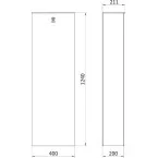 Fenix Top Medium pakketbrievenbus zwart mat met structuur / pce