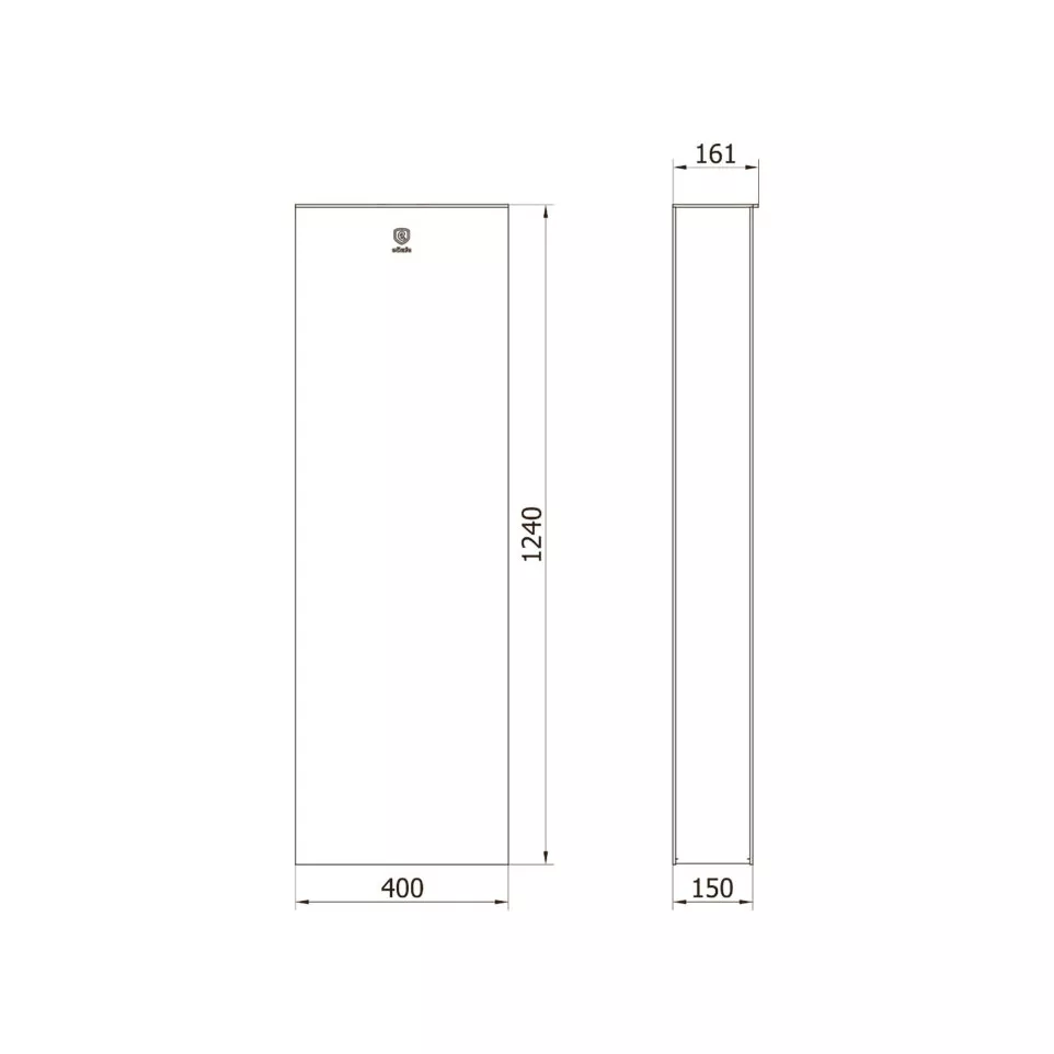Fenix Top pakketbrievenbus Smallzwart...