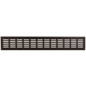 Grille d'aération en alu 381 Ral 9005 400x80mm / pce