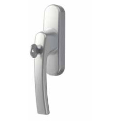 Roto Line Forked Window Frame Handle 26mm with Cylinder R01.1 Natural Lacquered Aluminum 9006 / piece