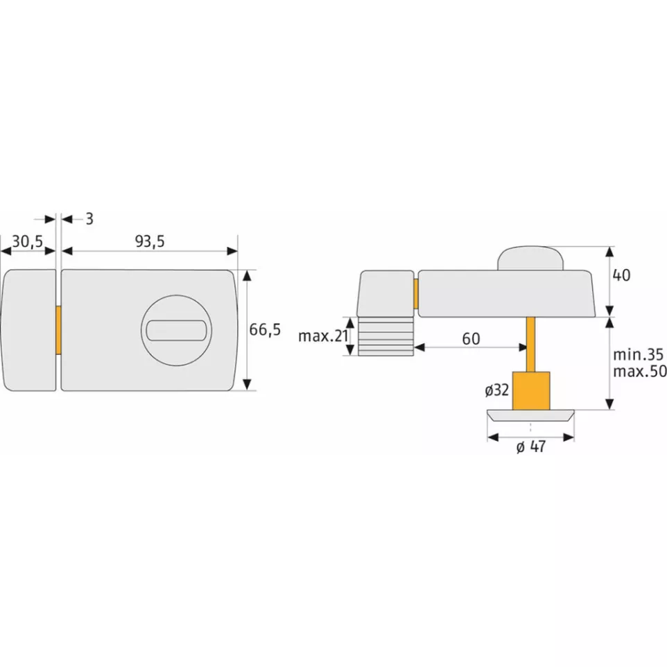 Verrou Abus 2110 Brun / pce