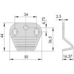 Adjustable Black CISA Strike Plate with Spacers for Rebated Door per piece