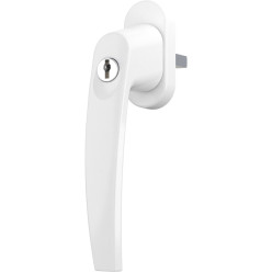 Victory Lockable Window Handle with Key 90° 40mm White Metal Cover with 2 M5x45 Screws per piece