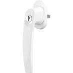 Victory Lockable Window Handle with Key 90° 40mm White Metal Cover with 2 M5x45 Screws per piece