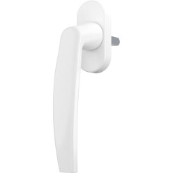 Victory 90 Degree Window Handle 40mm Metal Cover RAL9016 White with 2 M5x45 Screws per piece