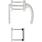 Garniture porte balcon Hoppe Tokyo 'poignée + poignée passage volet' brun ral 8077 / pce