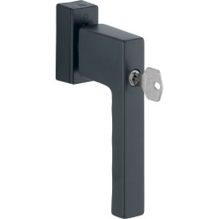 Hoppe Toulon SecuForte handgreep met sleutel 32-42mm + 2 schroeven M5x45 & 50 zwart mat F9714 / pce