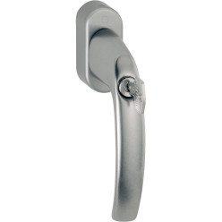 Hoppe Atlanta Locking Window Handle with Key Secu100+Secustik 32-42mm + 2 M5x50 & 55 Screws F9 per piece