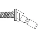 Bracket 182.30.3, 45 degree, 30mm thread length, one-sided invisible mounting for PVC or aluminum (set of 2 pieces) per piece
