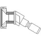 Bevestiging 160.00.3, 45°, enkelzijdige bevestiging (glas), roestvrij staal (set van 2) / pce