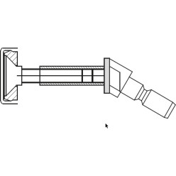 Mounting Bracket 150.55.3.12, 45°, single side installation, 55-85mm, white (set of 2 pieces) / pc