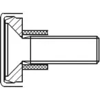 Fixation 160.00, montage 1 coté (verre), inox, Perçage: 16mm (set de 2 pièces) / pce
