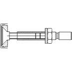 Bevestiging 150.55.12, 1-zijdige bevestiging, verstelbaar 55-85mm, wit gelakt (set van 2 stuks) / pce