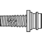 Onzichtbare bevestiging 195.28.4 voor PVC/ALU, voor Ø21mm/S/luik (set van 2 stuks) / pce