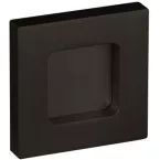 Pair of Square Closed Cups 70x70mm, Hole Ø50mm, 8-12mm Smoke Black / pc