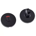 Pair of WC Escutcheons HOME+ Series Matt Black Ø53/8mm / pc