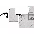 Upper Seal for Lift-and-Slide Frame 2586C Brown / 16m