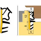 Joint de frappe centraux Twin Tec L6050 rainure 5x8mm brun rustique / 150m