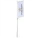 Flagpole with banner arm