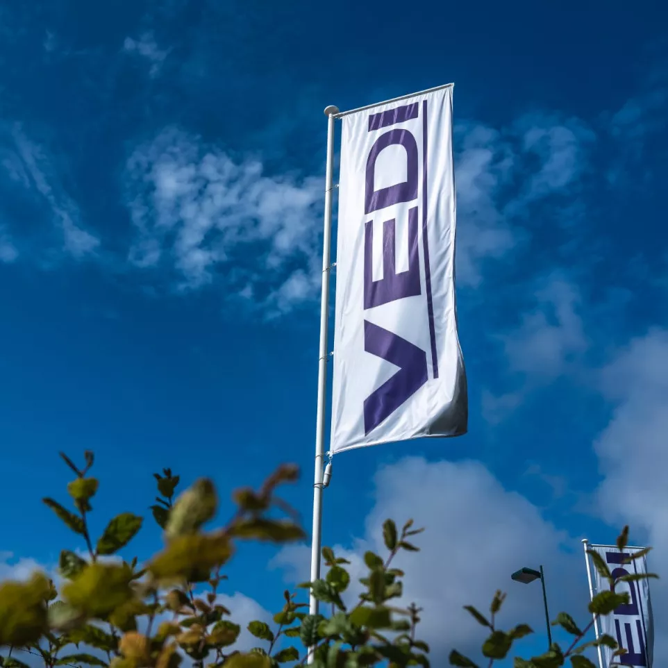 Flagpoles placed by us