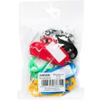 OFFICE products porte-clés, couleurs assorties, sachet suspendu plastique de 6 pièces