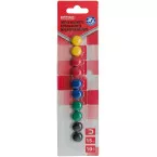 OFFICE products magneten, 15 mm, geassorteerde kleuren, blister van 10 stuks