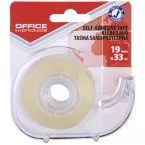 OFFICE products ruban adhésif, 19 mm x 33 m, avec dérouleur, transparent, sous blister