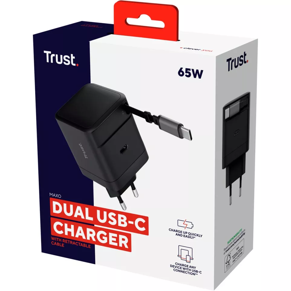 Trust Maxo chargeur USB-C...