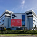 Bedrukte geveldekzeil