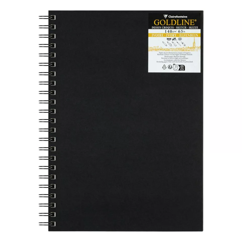 Goldline carnet spiralé 40F A4 140g...