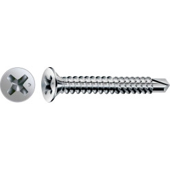 Zelfborende verzonken kruiskopschroef FEX-A PH2 voor 3,9x25mm PVC profielen in industriele verpakking / 6000PCE