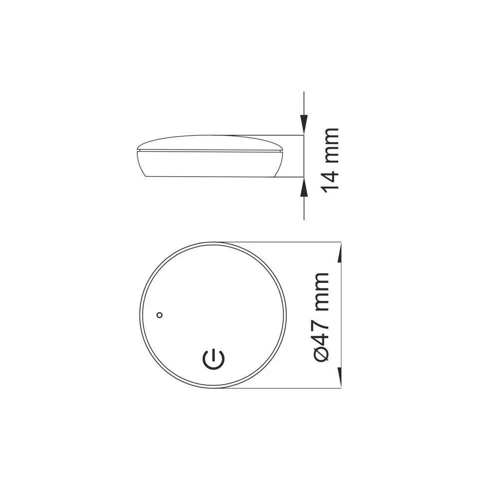 Interrupteur tactile OVNI RF noir / pce