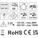 Interrupteur tactile OVNI RF noir / pce