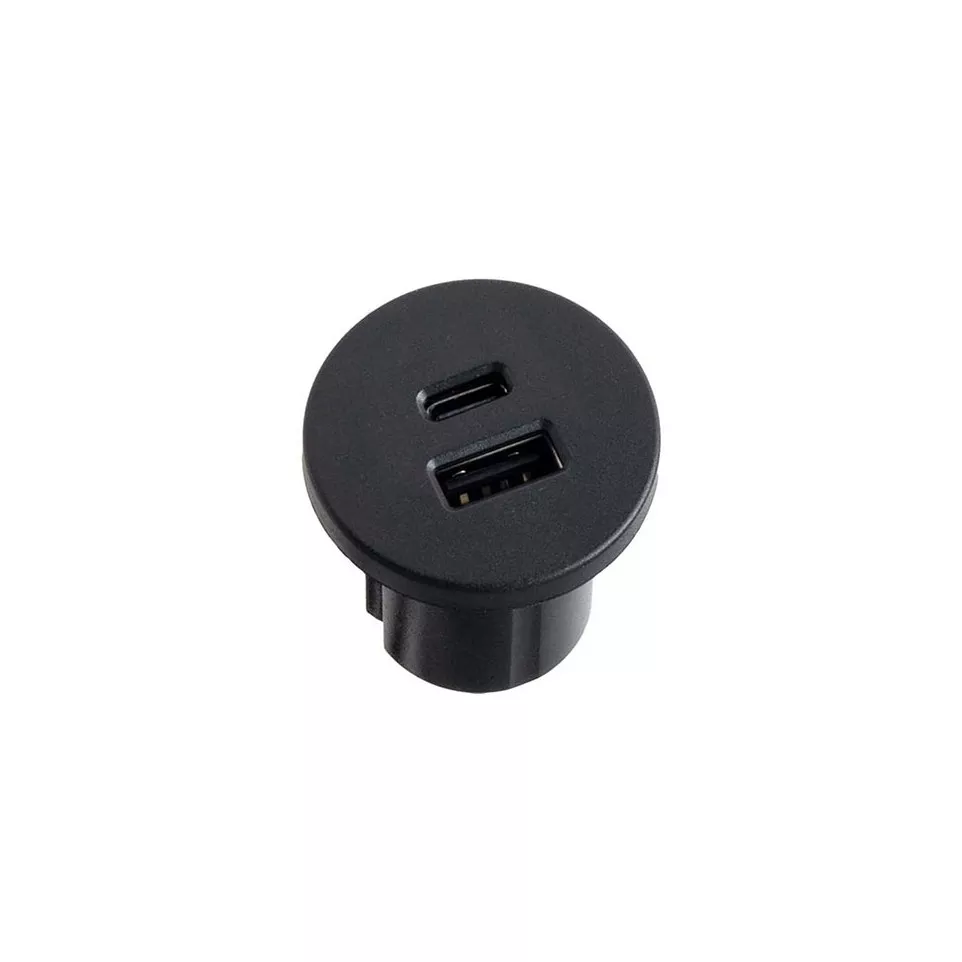 Chargeur  USB A+C 12V DC 2 x 1,05A a...