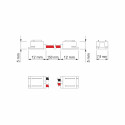 Straight UNI Connector for SMD and COB LED 8/10mm Cable 15cm 3A / pc