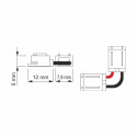 Right Angle UNI Connector for LED SMD and COB 8/10mm 3A / pce